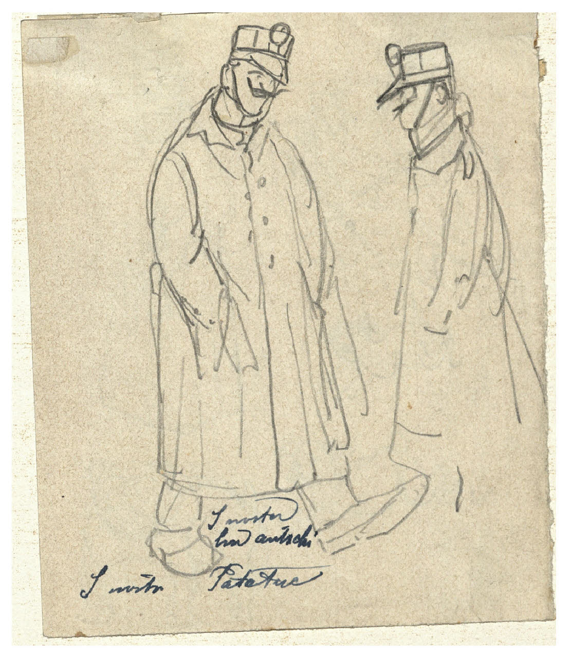 Due tenenti, Due tenenti (disegno) di Cagnoni, Amero (secc. XIX/ XX)