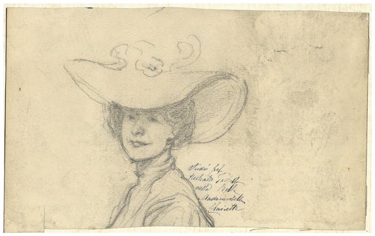 Testa femminile, Testa femminile (disegno) di Cagnoni, Amero (secc. XIX/ XX)