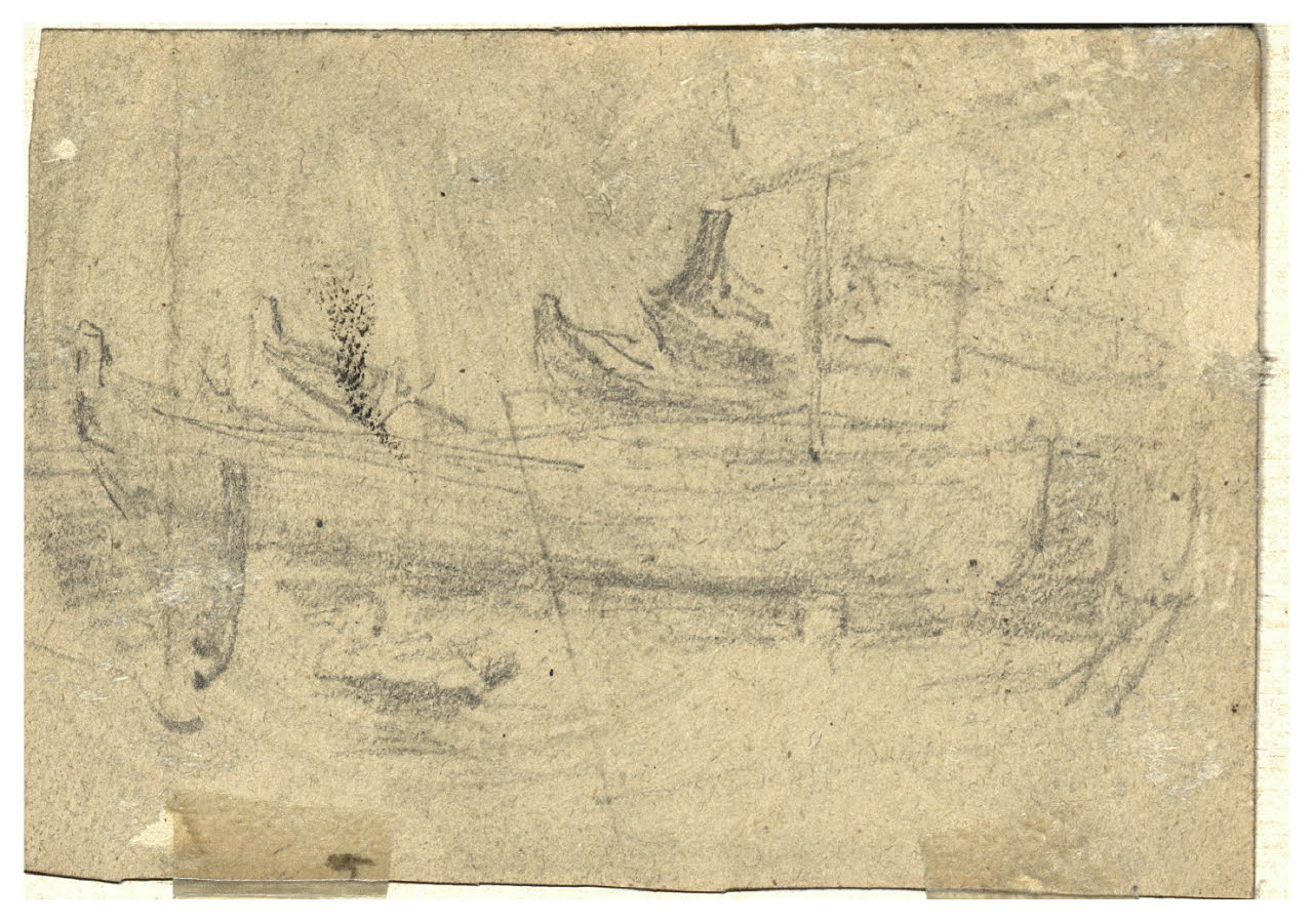 Studi di barche, Studi di barche (disegno) di Cagnoni, Amero (secc. XIX/ XX)