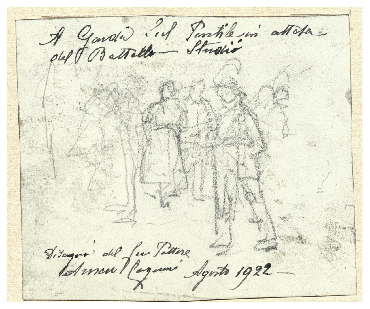 Gruppo di figure, Gruppo di figure (disegno) di Cagnoni, Amero (secc. XIX/ XX)