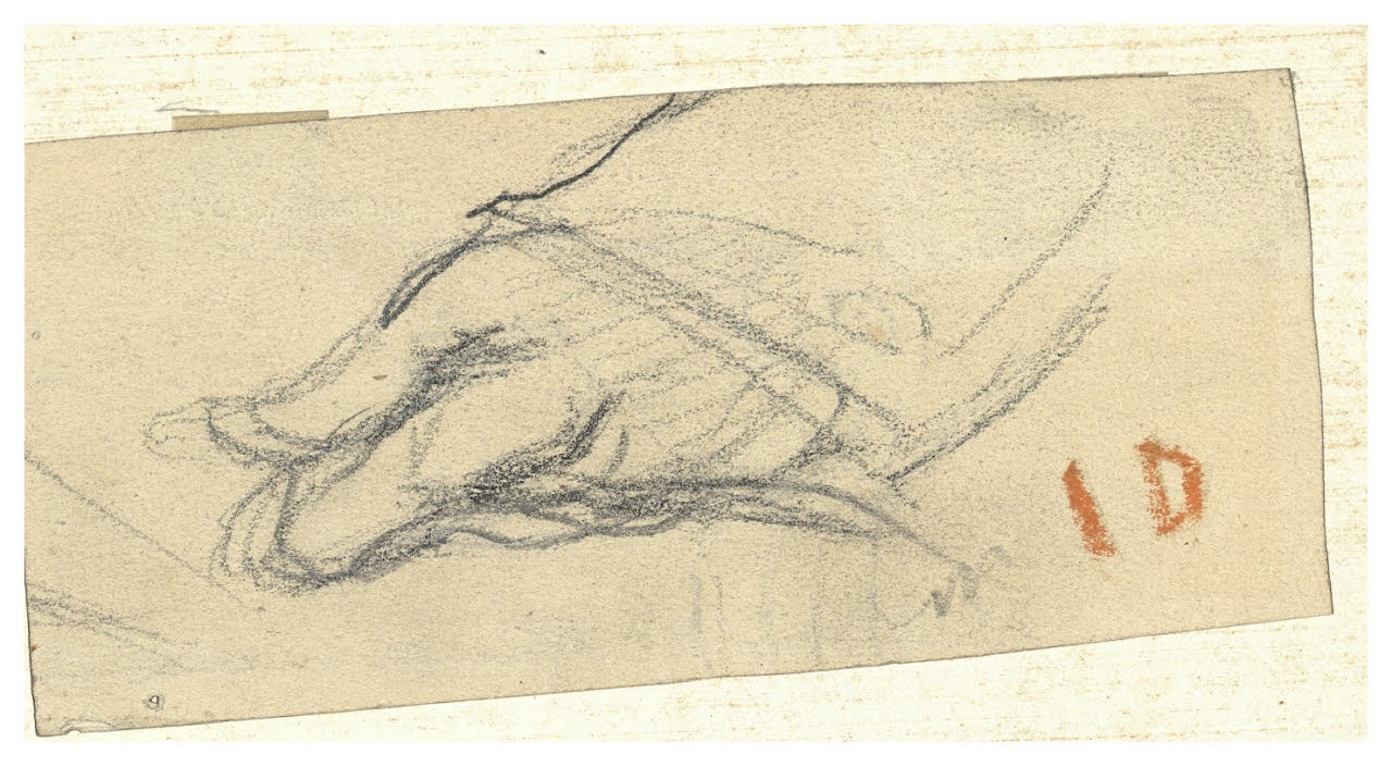Studio di mano, Studio di mano (disegno) di Cagnoni, Amero (secc. XIX/ XX)