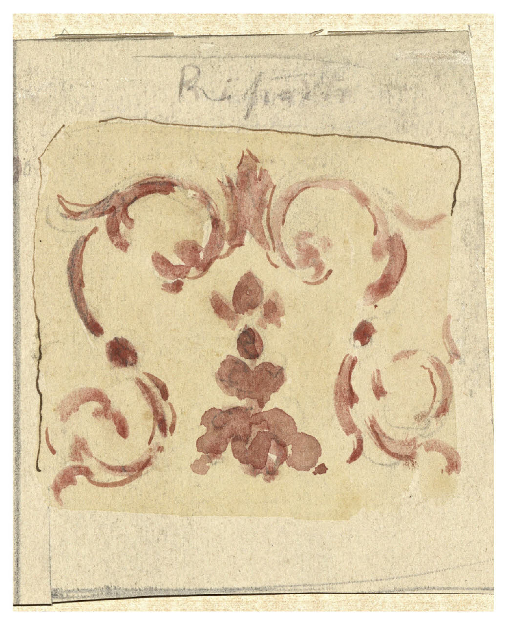 Studio di stoffa decorativa, Studio di stoffa decorativa (disegno) di Cagnoni, Amero (secc. XIX/ XX)