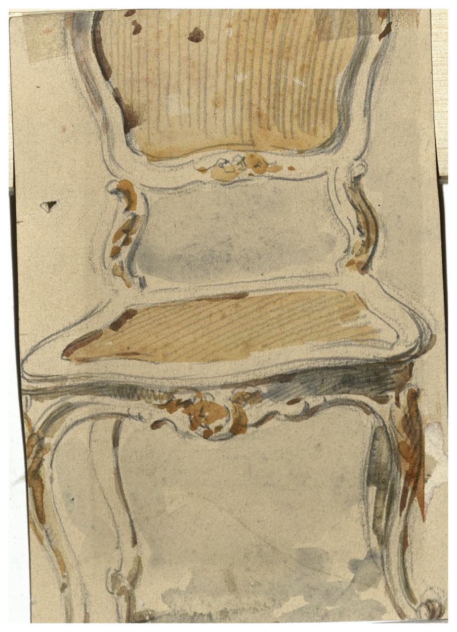 Studio di sedia, Studio di sedia (disegno) di Cagnoni, Amero (secc. XIX/ XX)