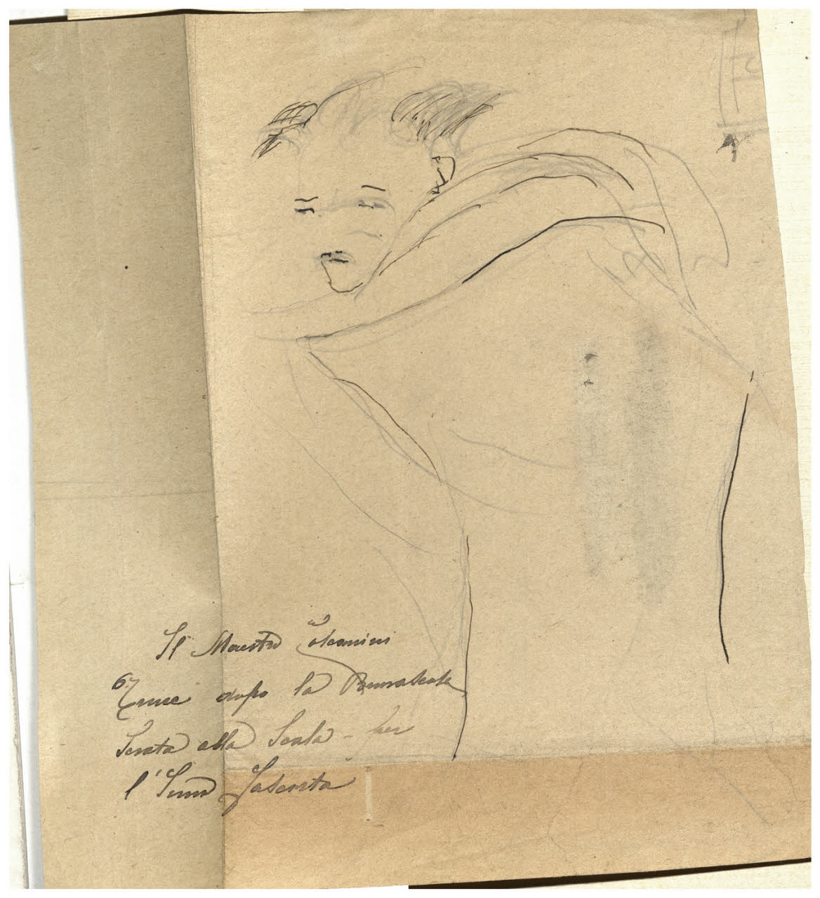 Il maestro Toscanini, caricatura maschile (disegno) di Cagnoni, Amero (secc. XIX/ XX)