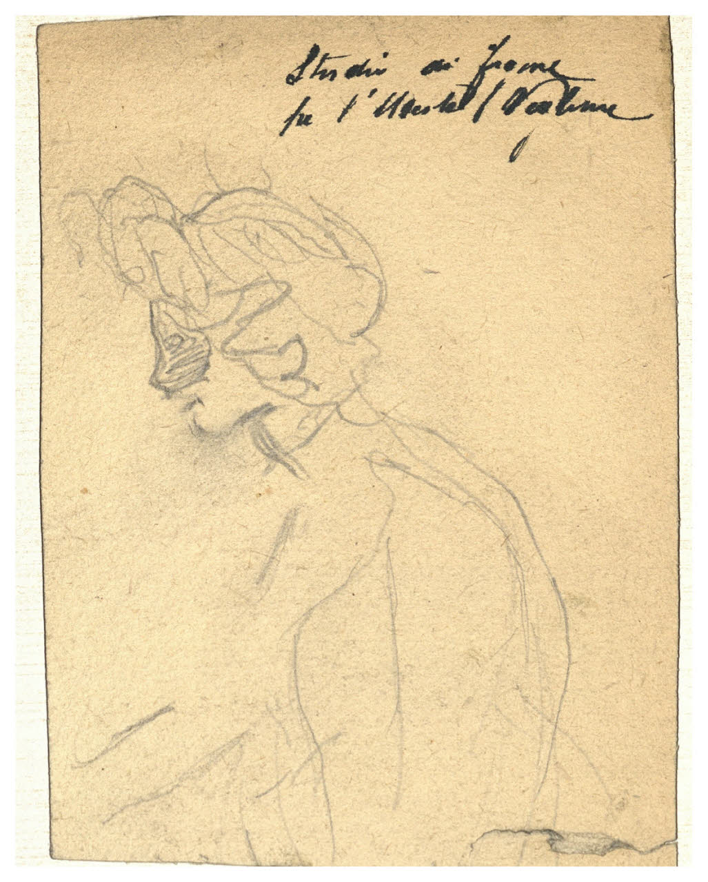 Figura mascherata, Figura mascherata (disegno) di Cagnoni, Amero (secc. XIX/ XX)