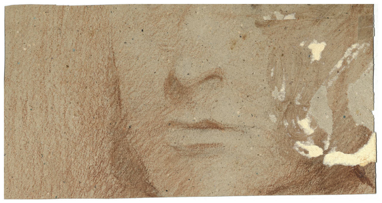 Particolare di un volto, Particolare di un volto (disegno) di Cagnoni, Amero (secc. XIX/ XX)