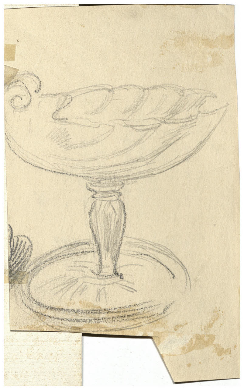 Schizzo di una coppa, Schizzo di una coppa (disegno) di Cagnoni, Amero (secc. XIX/ XX)