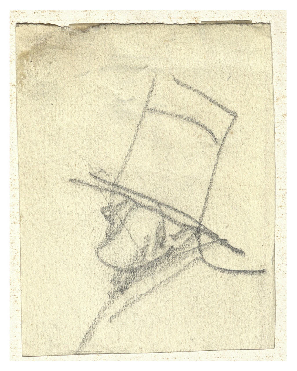 Testa caricaturale di profilo, Testa caricaturale di profilo (disegno) di Cagnoni, Amero (secc. XIX/ XX)