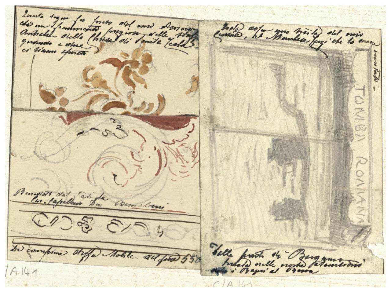 Schizzo di stoffa, Schizzo di stoffa (disegno) di Cagnoni, Amero (secc. XIX/ XX)