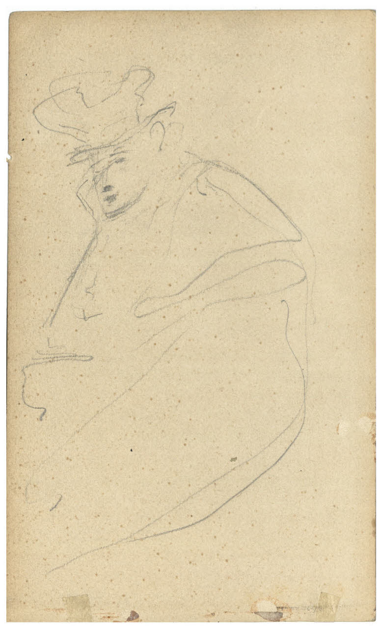 Studio di donna, Studio di donna (disegno) di Cagnoni, Amero (secc. XIX/ XX)