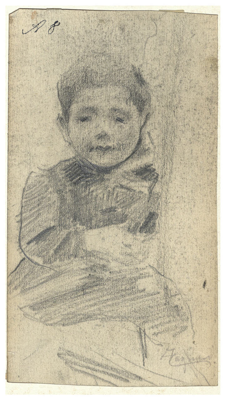 Ritratto della nipotine, Bambina (disegno) di Cagnoni, Amero (secc. XIX/ XX)