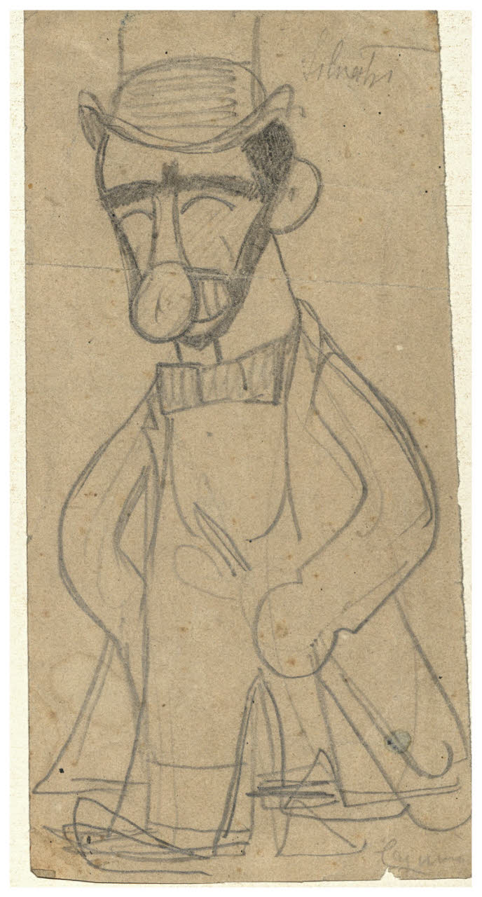 Caricatura maschile, Caricatura maschile (disegno) di Cagnoni, Amero (secc. XIX/ XX)