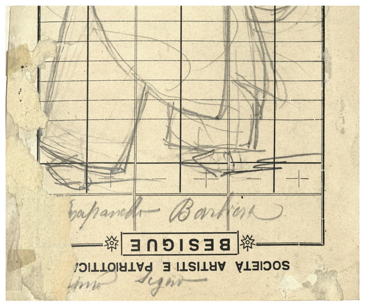 Schizzi, Schizzi (disegno) di Cagnoni, Amero (secc. XIX/ XX)