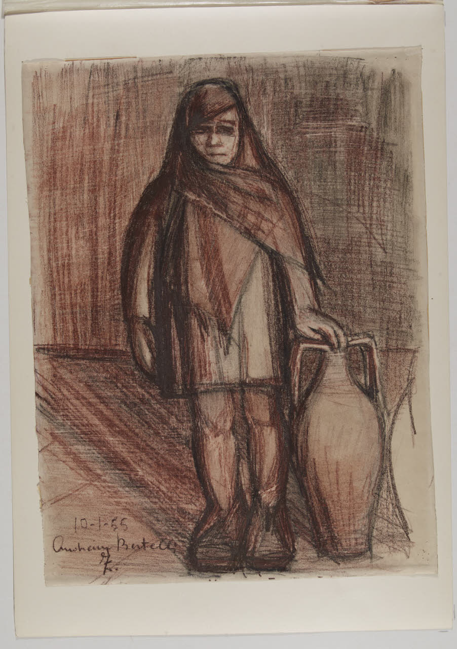 Melanconia (disegno) di Bertelli, Andreina (sec. XX)