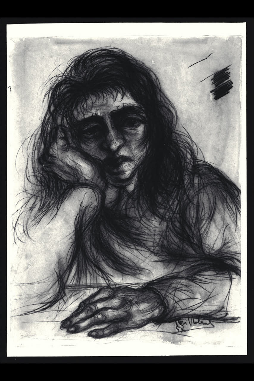 Busto di donna (disegno) di Volanti, Turi (sec. XX)