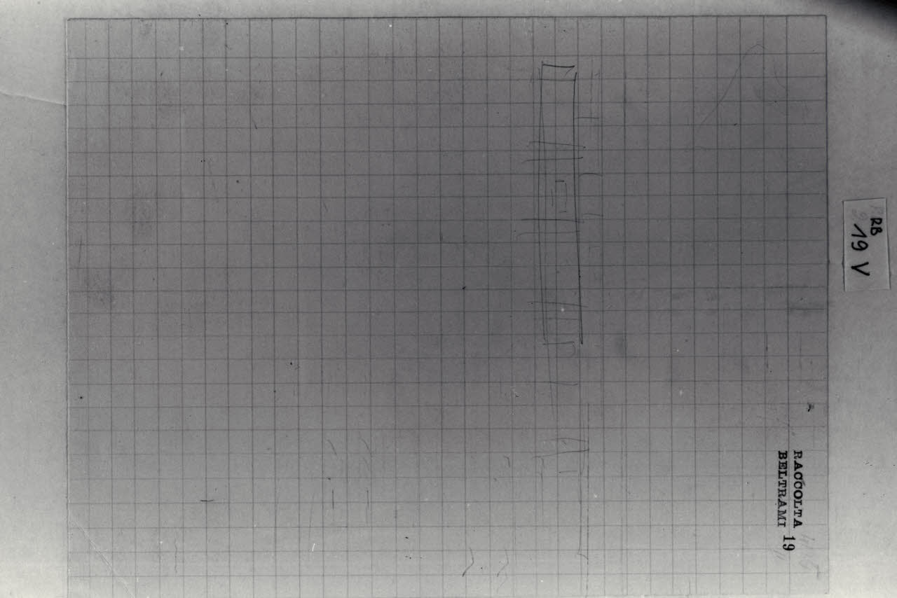 Schizzo di galleria e vestibolo Sala Giotto nella Nuova Pinacoteca Vaticana (disegno) di Beltrami, Luca (sec. XX)