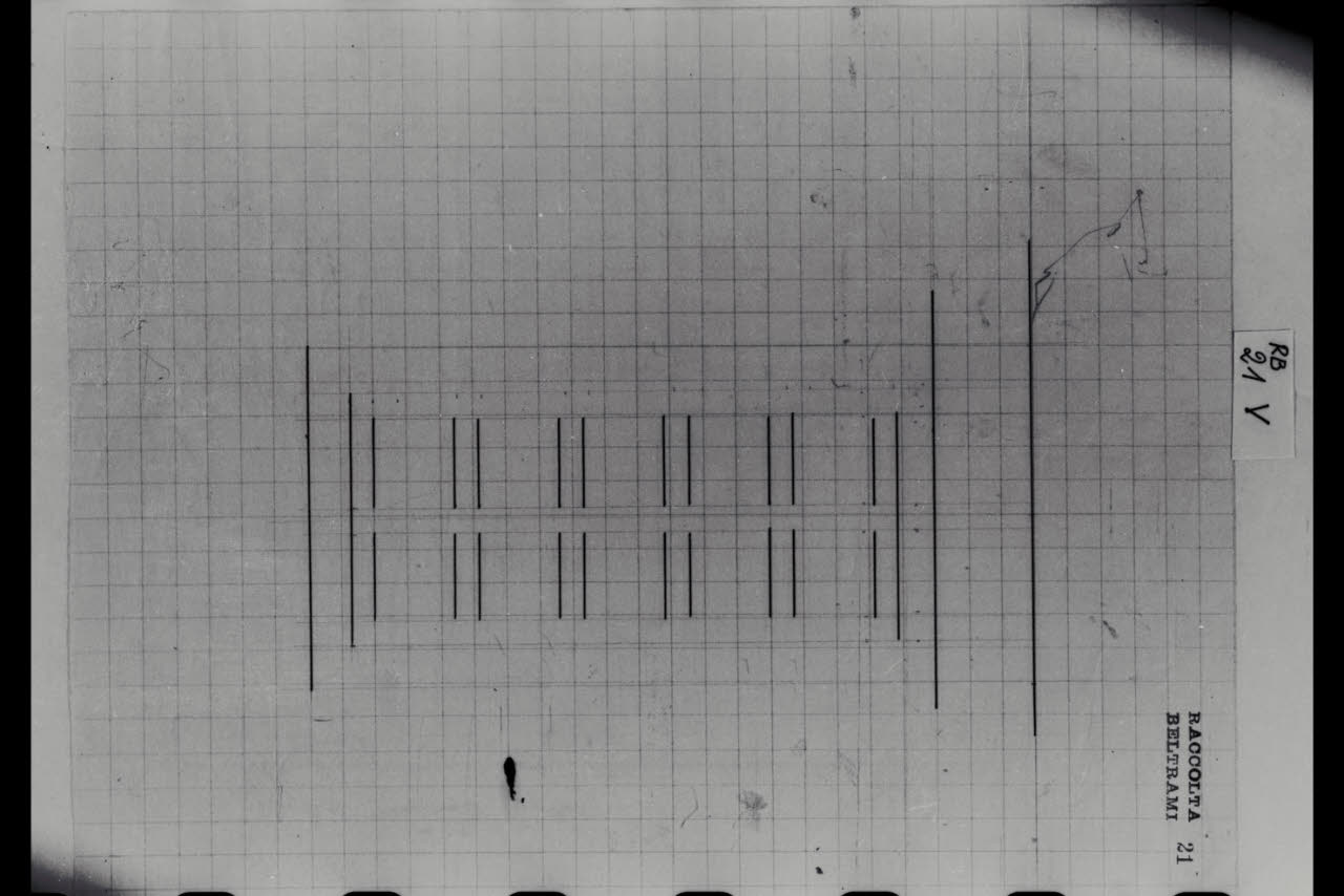 Schizzo di galleria e vestibolo della Sala Giotto nella Nuova Pinacoteca Vaticana (disegno) di Beltrami, Luca (sec. XX)