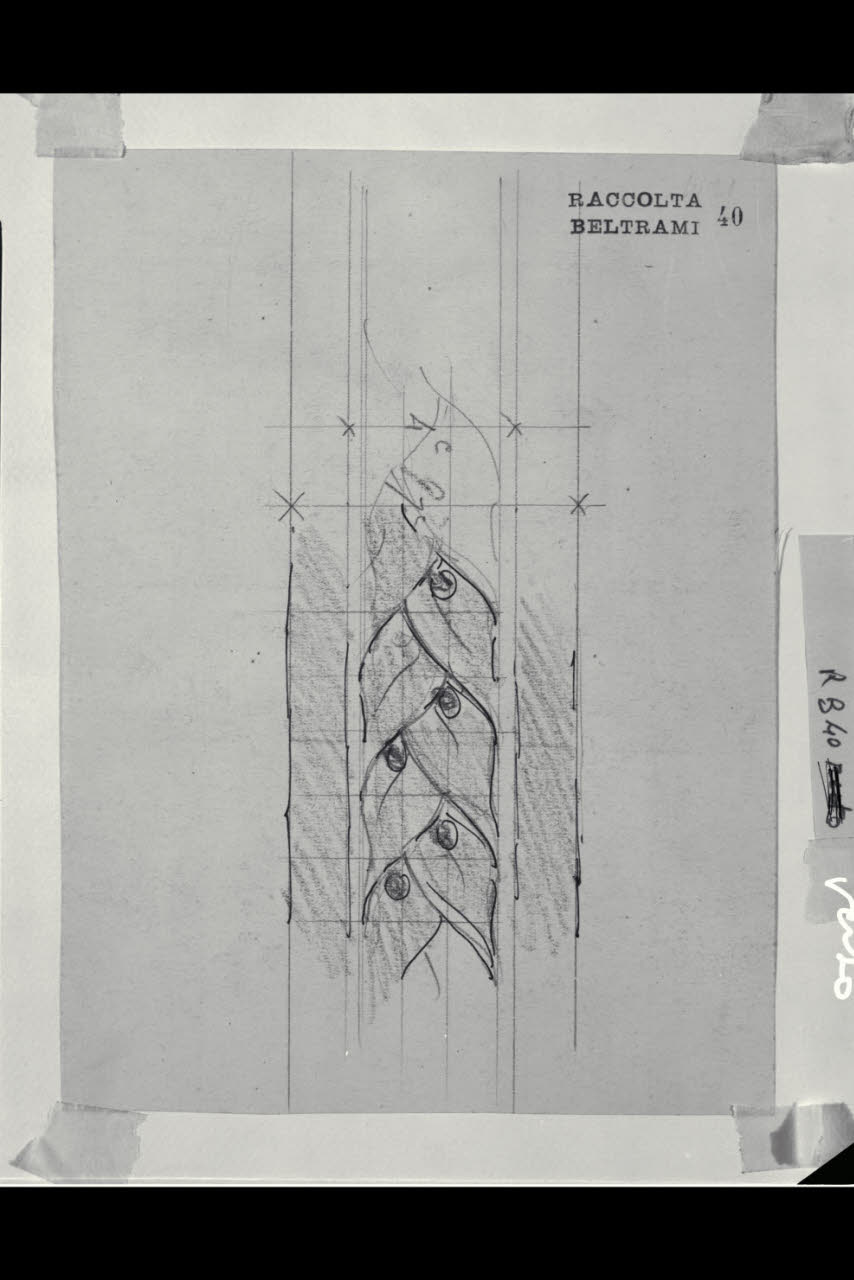 Galleria e vestibolo della Nuova Pinacoteca Vaticana (disegno) di Beltrami, Luca (sec. XX)