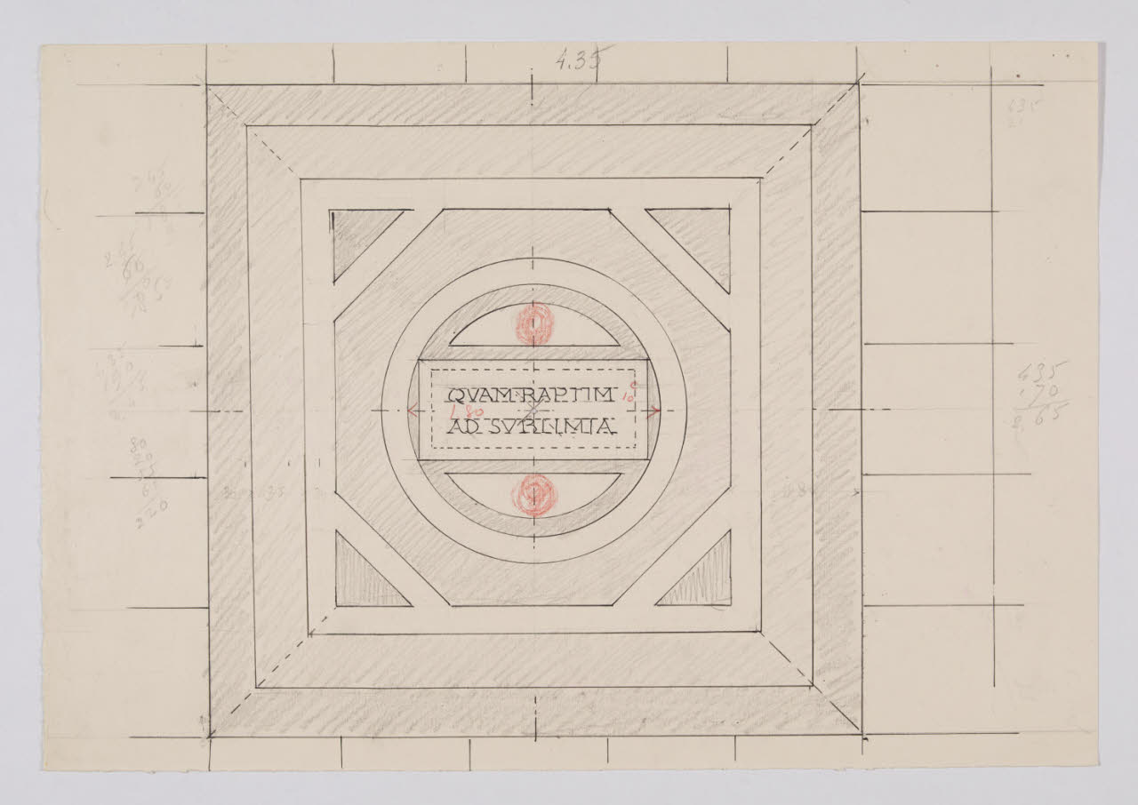 Disegno preparatorio per la decorazione della volta della sala di Raffaello nella Nuova Pinacoteca Vaticana (disegno) di Beltrami, Luca (ca. 1929 - ca. 1931)