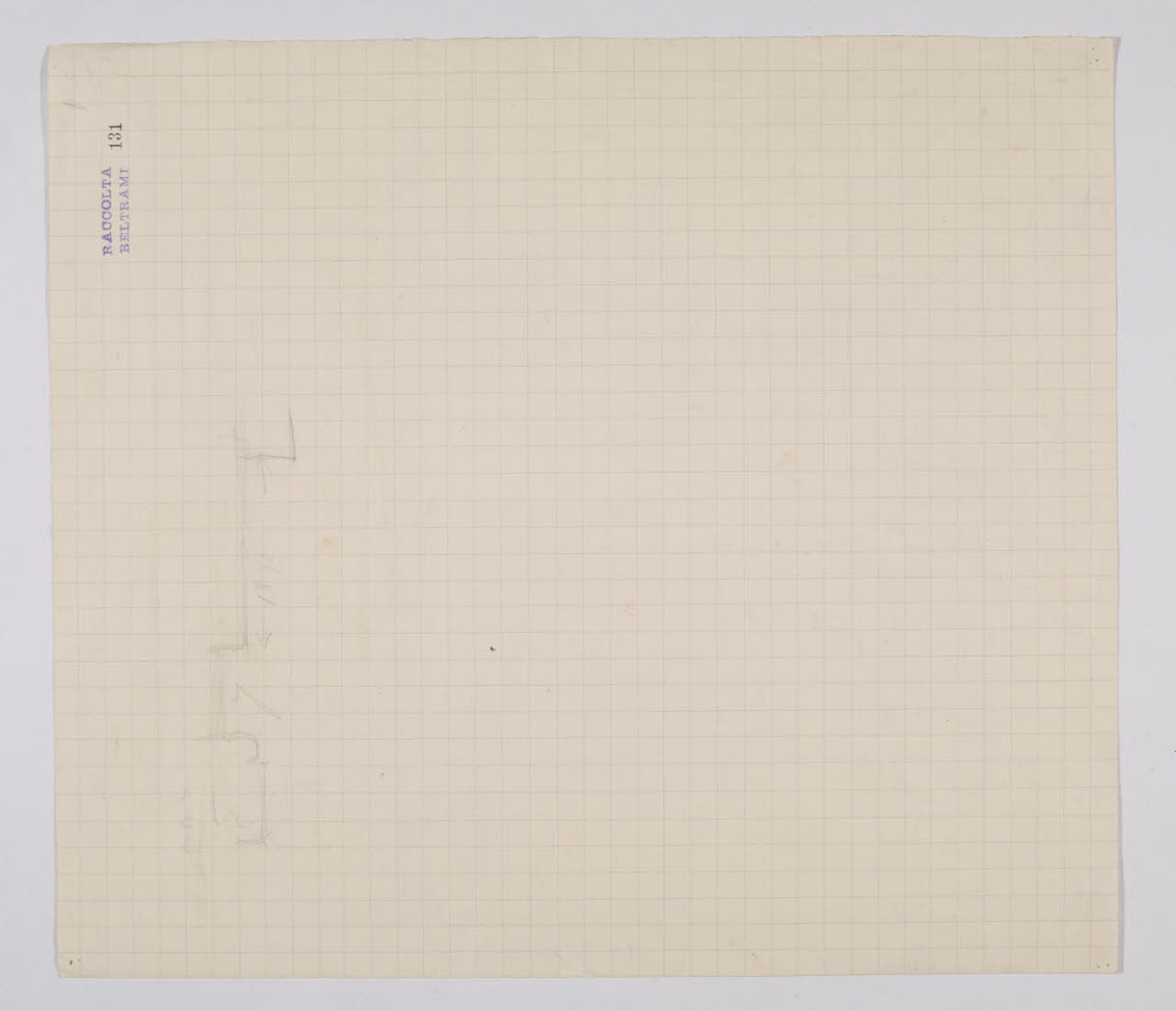 Schizzo di studio per la collocazione degli arazzi di Raffaello nella Nuova Pinacoteca Vaticana (disegno) di Beltrami, Luca (sec. XX)