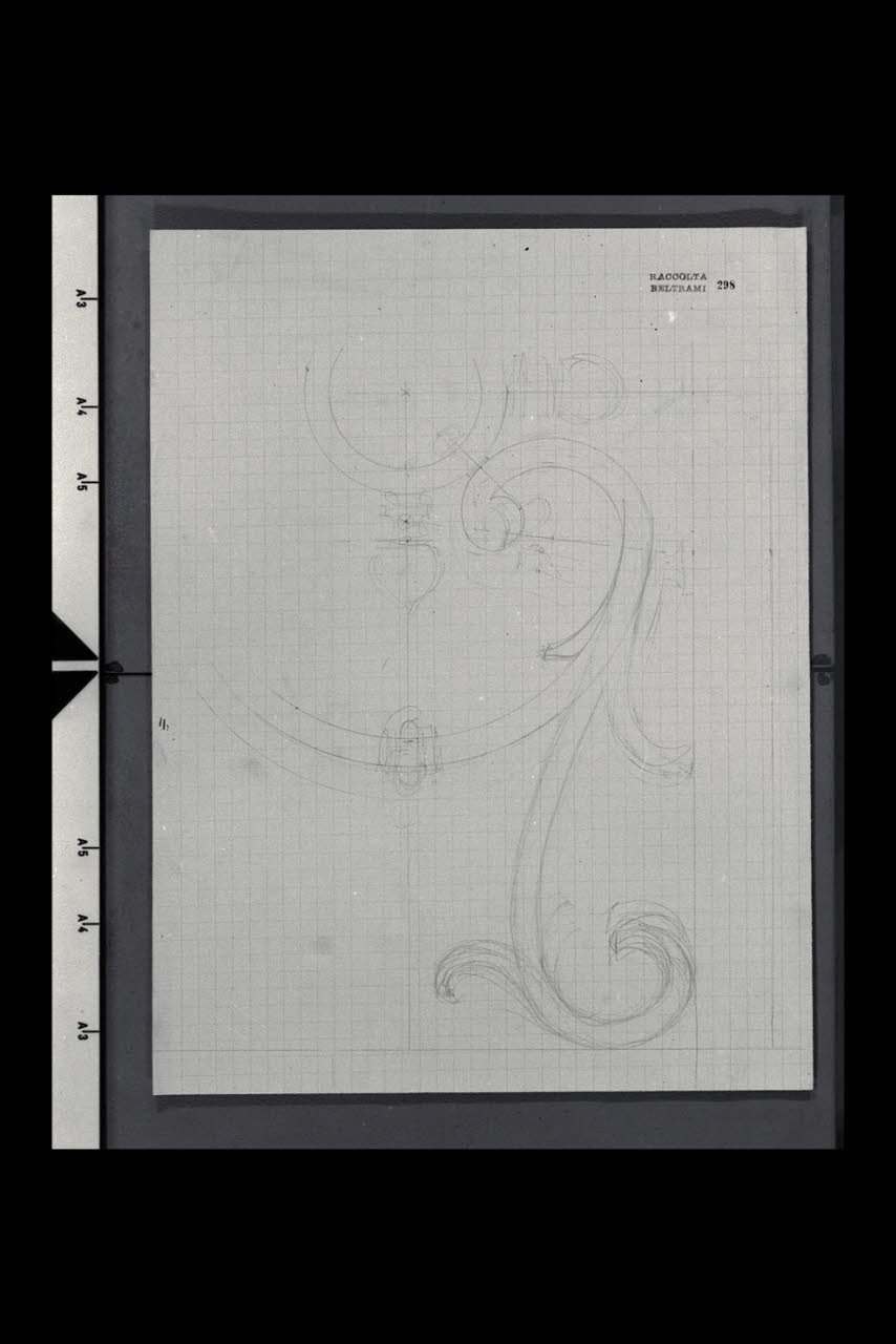 Studi vari per elementi decorativi nella Nuova Pinacoteca Vaticana (disegno) di Beltrami, Luca ((?)) (sec. XX)