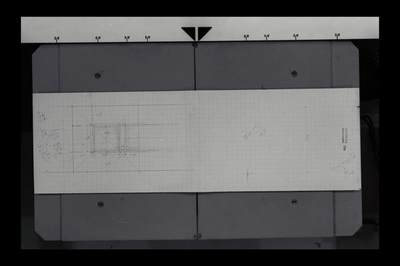 Schizzo incompleto in alzato per la fascia decorata dei prospetti nella Nuova Pinacoteca Vaticana (disegno) di Beltrami, Luca ((?)) (sec. XX)