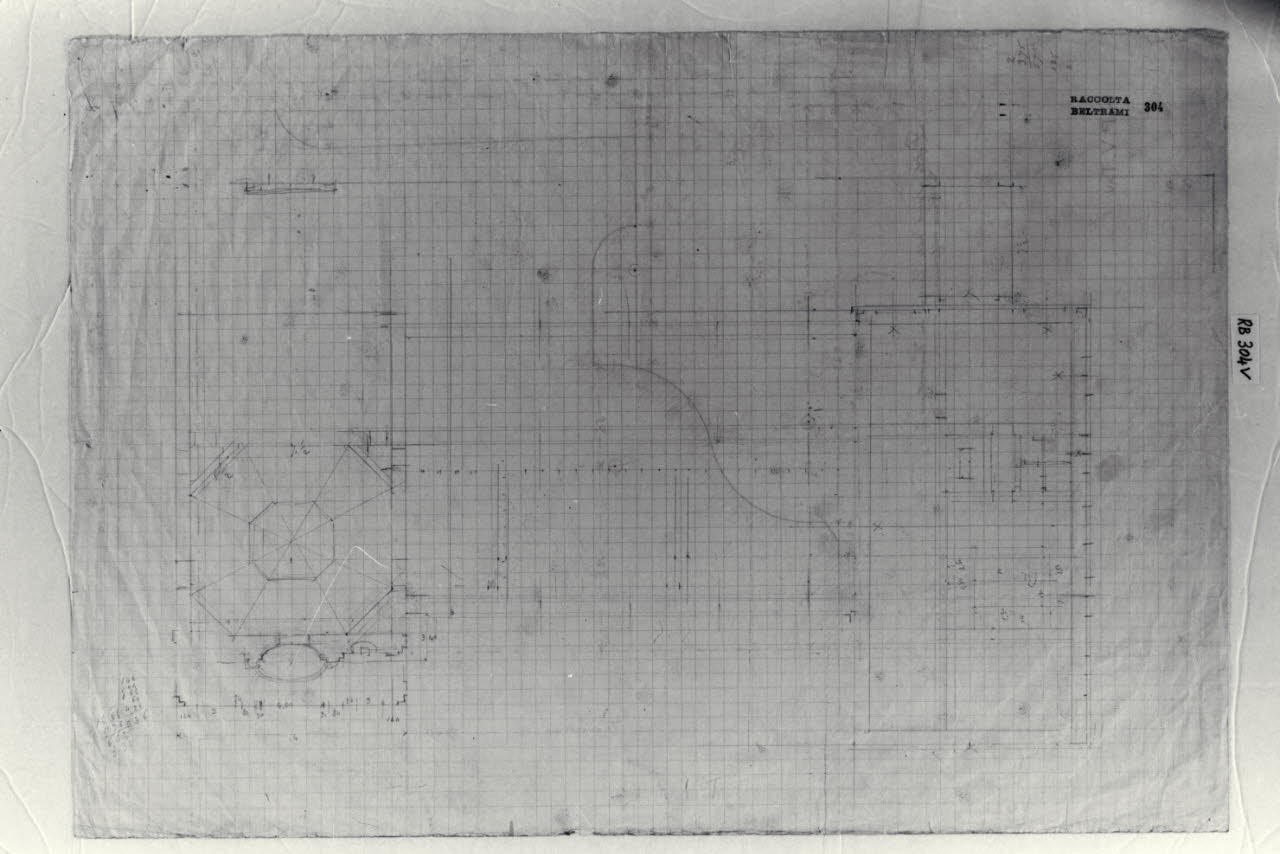 Schizzi di studio vari per la Nuova Pinacoteca Vaticana (disegno) di Beltrami, Luca ((?)) (sec. XX)