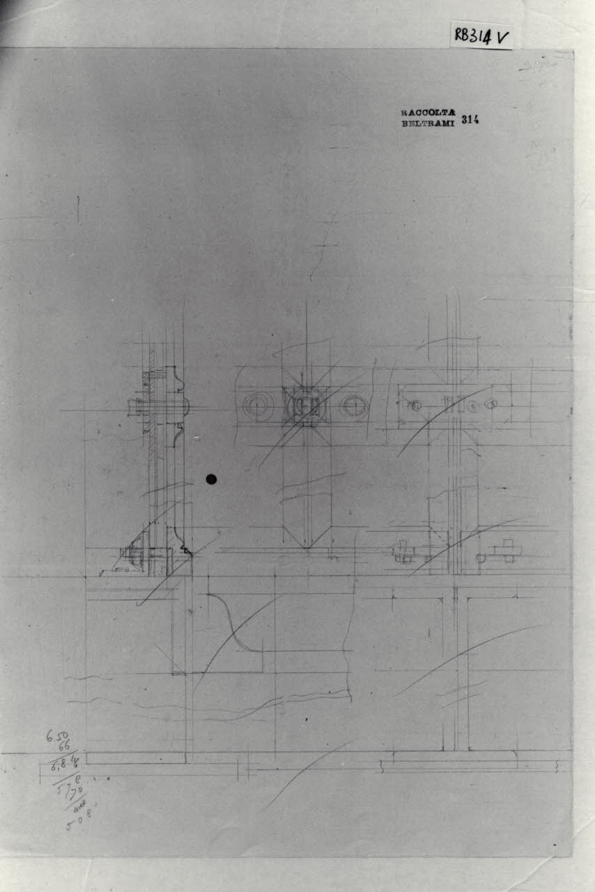 Schizzi di studi vari per la Nuova Pinacoteca Vaticana (disegno) di Beltrami, Luca ((?)) (sec. XX)