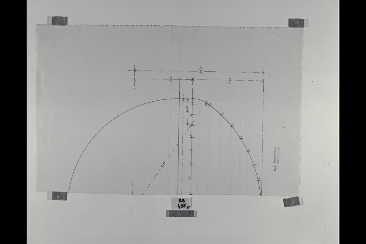Schema per il mosaico del Nicchione nella Nuova Pinacoteca Vaticana (disegno) di Beltrami, Luca ((?)) (sec. XX)