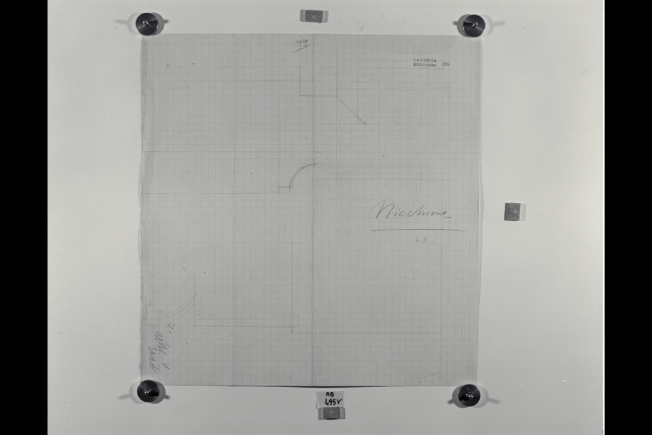 Schizzo incompleto per il Nicchione nella Nuova Pinacoteca Vaticana (disegno) di Beltrami, Luca ((?)) (sec. XX)