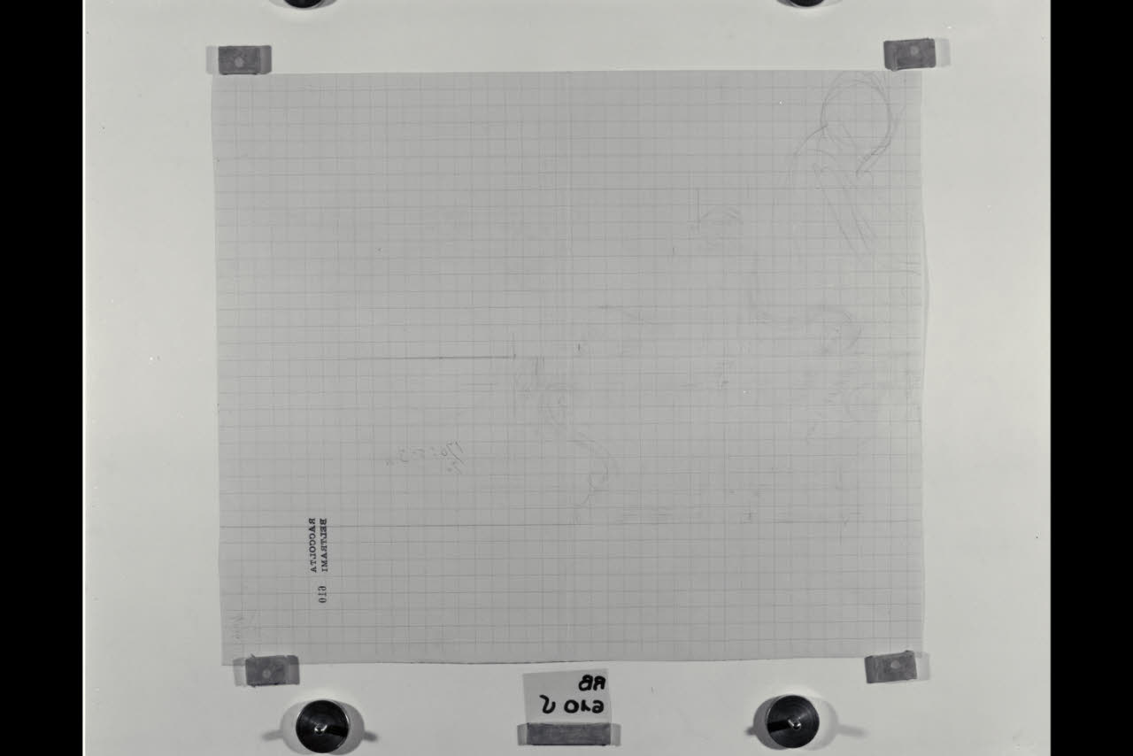 Schizzo del fianco delle sedute per il giardino nella Nuova Pinacoteca Vaticana (disegno) di Beltrami, Luca ((?)) (sec. XX)