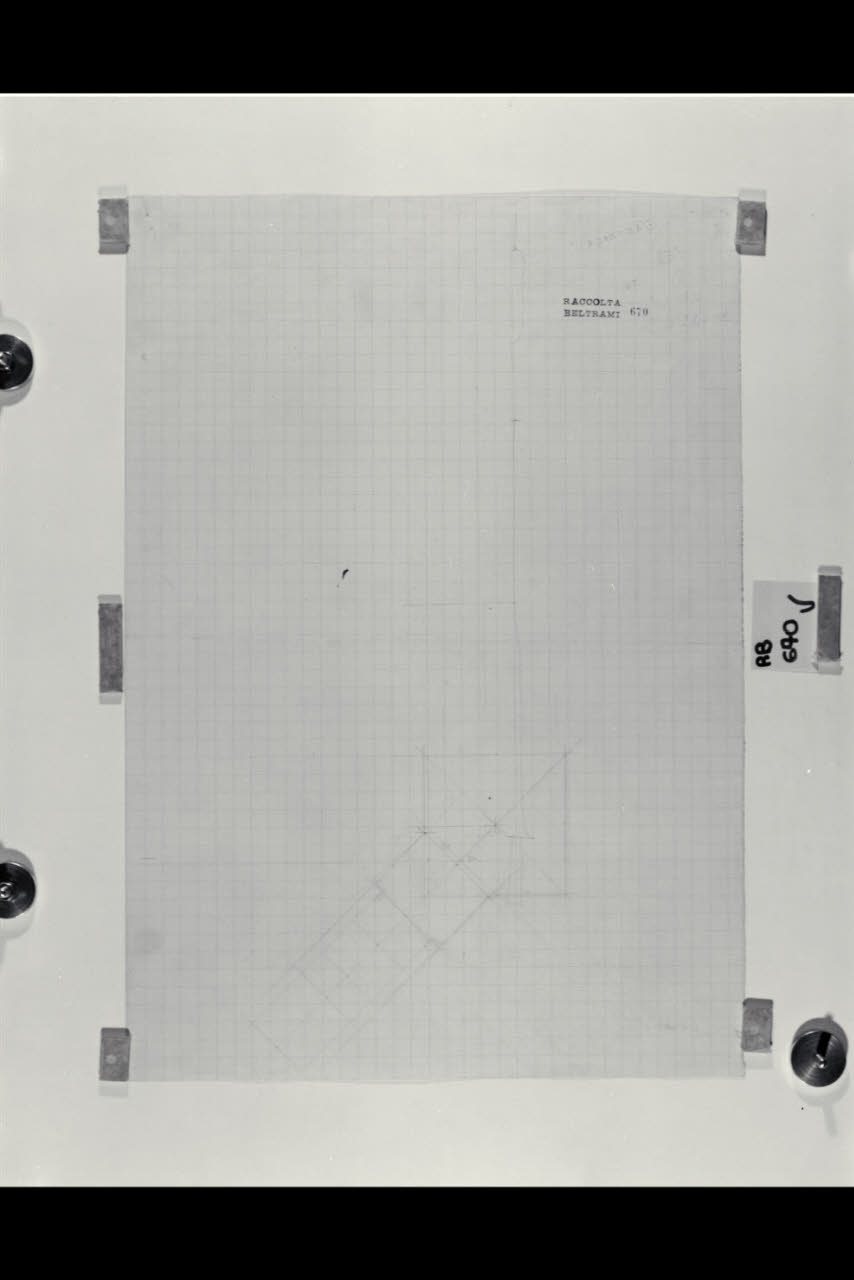 Schizzi di studio vari per la Nuova Pinacoteca Vaticana (disegno) di Beltrami, Luca ((?)) (sec. XX)