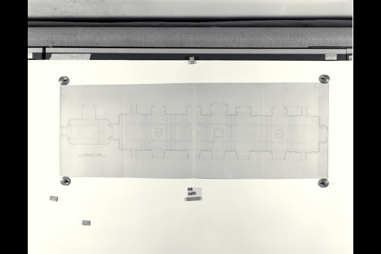 Schema per una pavimentazione nella Nuova Pinacoteca Vaticana (disegno) di Beltrami, Luca ((?)) (sec. XX)