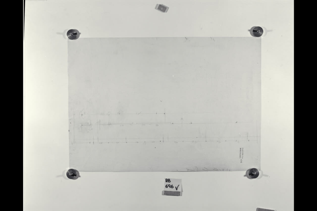 Schizzi di studio vari per la Nuova Pinacoteca Vaticana (disegno) di Beltrami, Luca ((?)) (sec. XX)