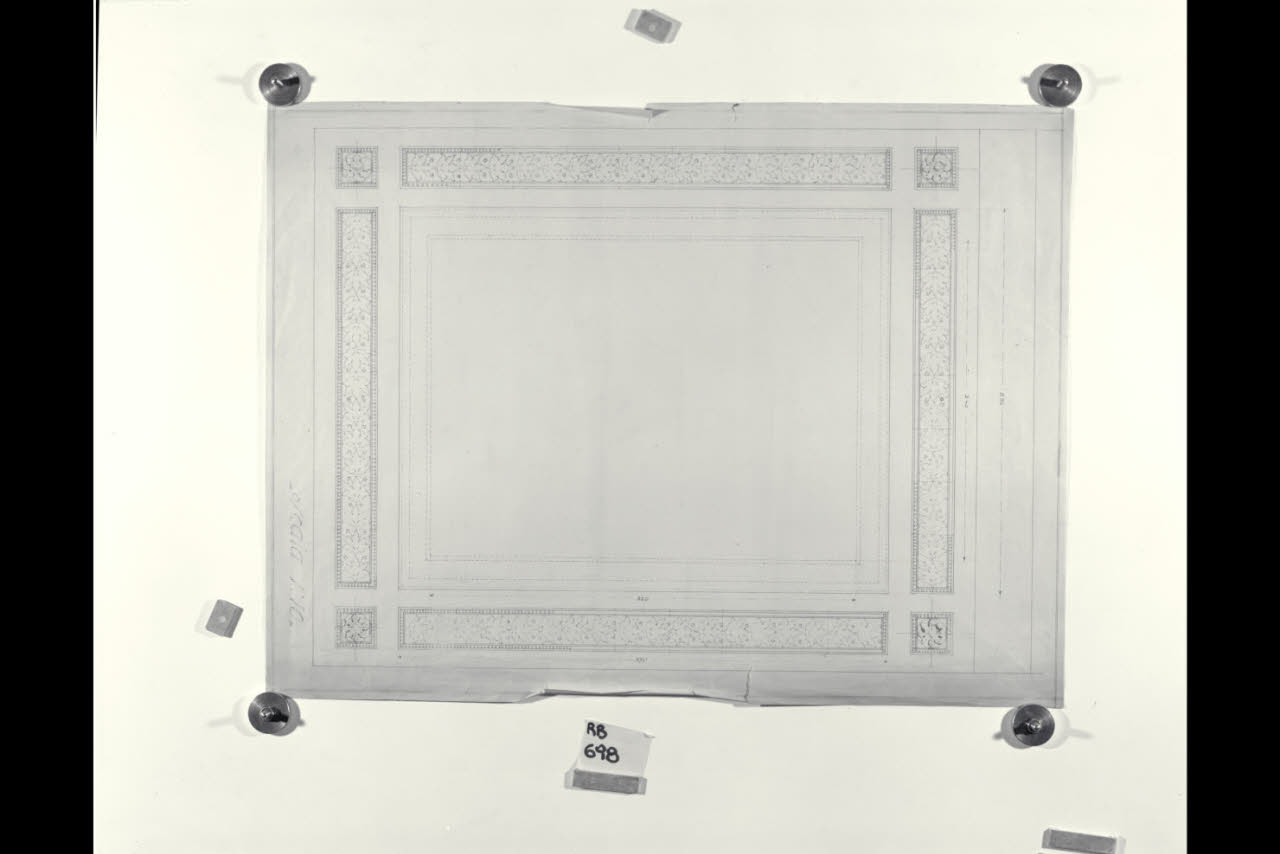 Schema per un fregio nella Nuova Pinacoteca Vaticana (disegno) di Beltrami, Luca ((?)) (sec. XX)