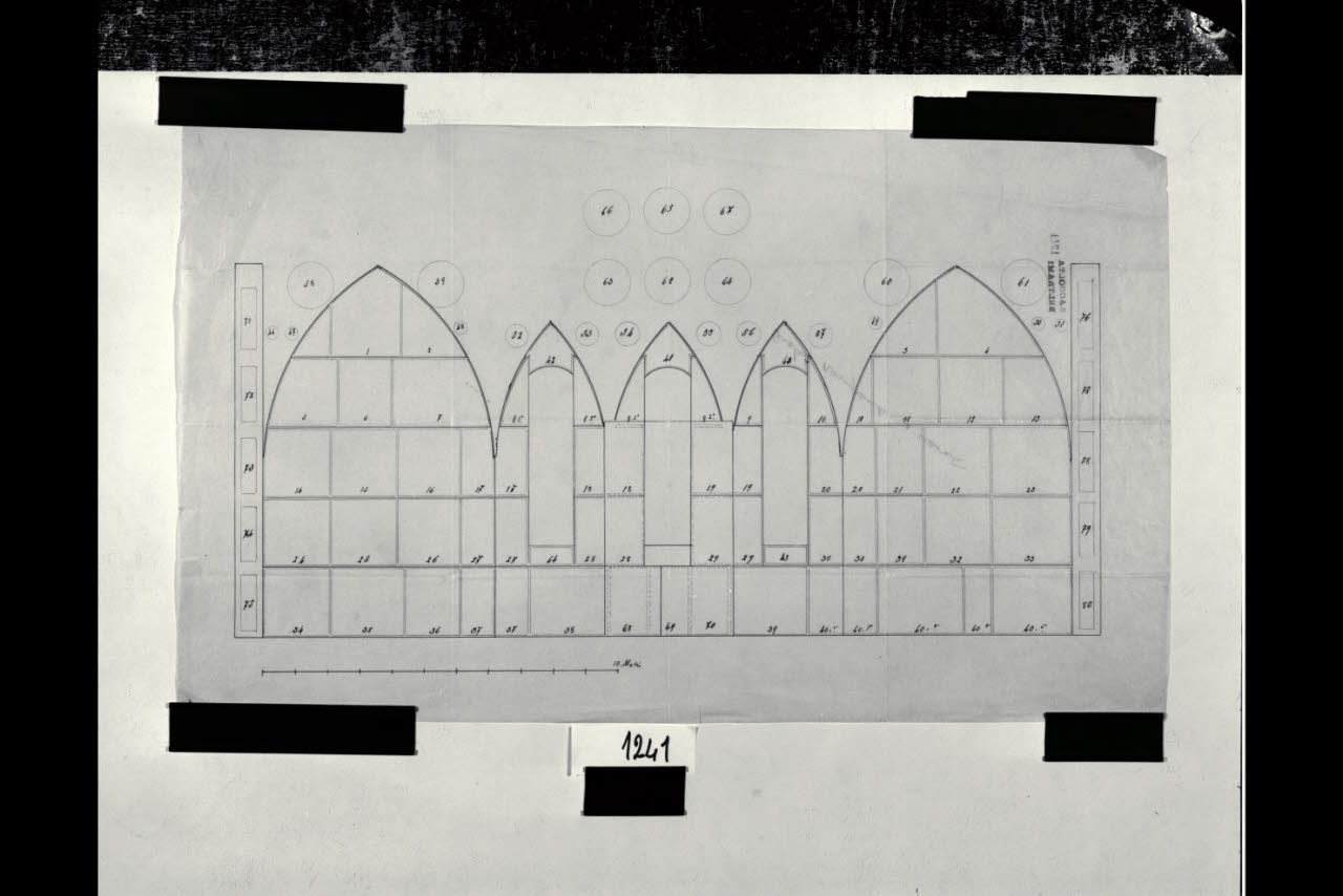 Duomo di Milano, studio degli archi (disegno) di Beltrami, Luca ((?)) (fine/inizio secc. XIX/ XX)