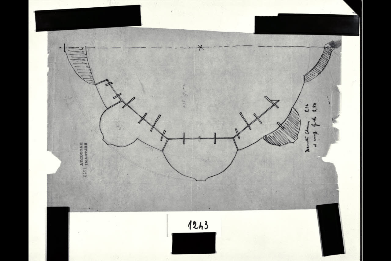 Duomo di Milano: restauro dei piloni, sezione di un pilastro (disegno) di Beltrami, Luca ((?)) (fine/inizio secc. XIX/ XX)