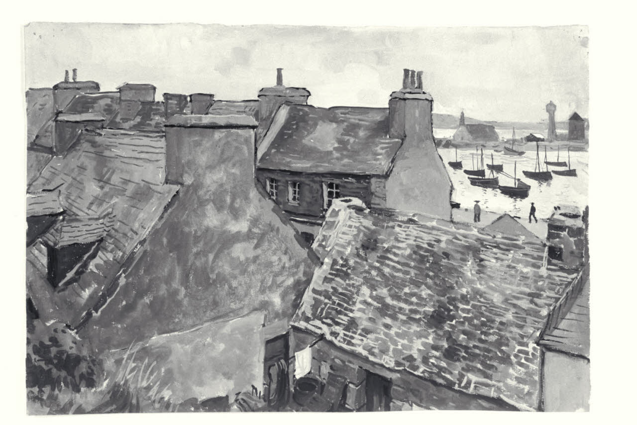 Tetti a Casmaret (disegno) di Benois, Nicola (prima metà sec. XX)