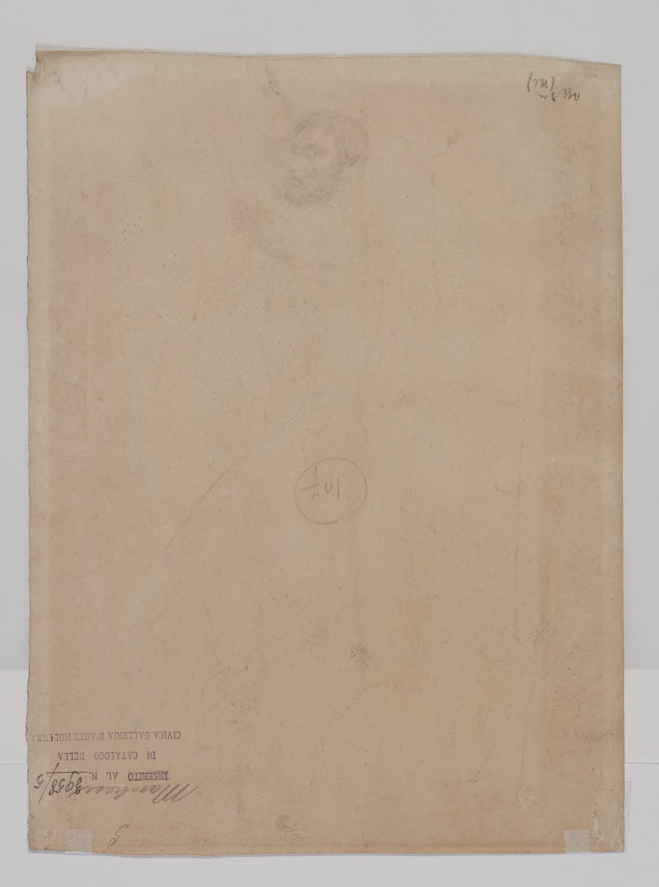 Particolare di un viso (accademia(, Particolare di un viso (disegno) - Anonimo (sec. XIX)