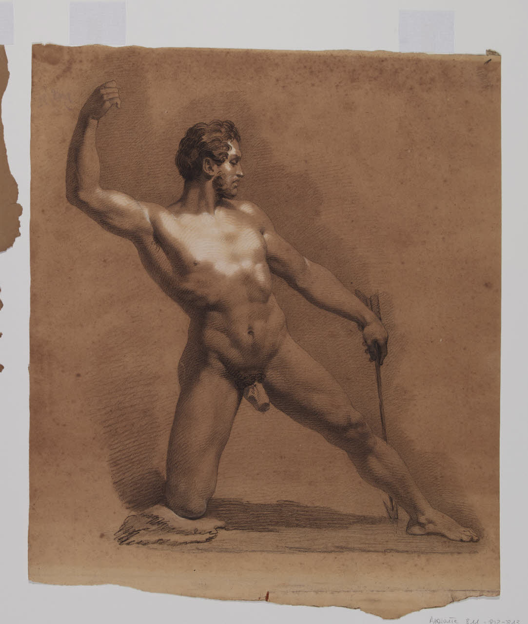 Nudo accademico, Nudo accademico (disegno) - Anonimo (sec. XIX)