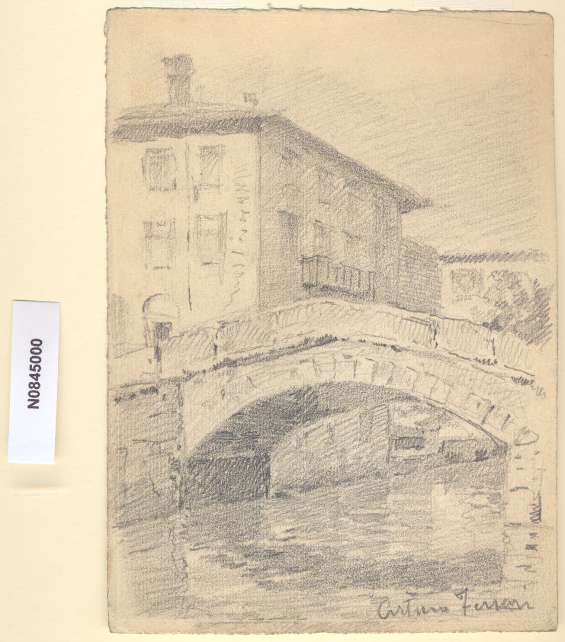 A via Montebello, Veduta di via Montebello a Milano (disegno) di Ferrari, Arturo (sec. XX)