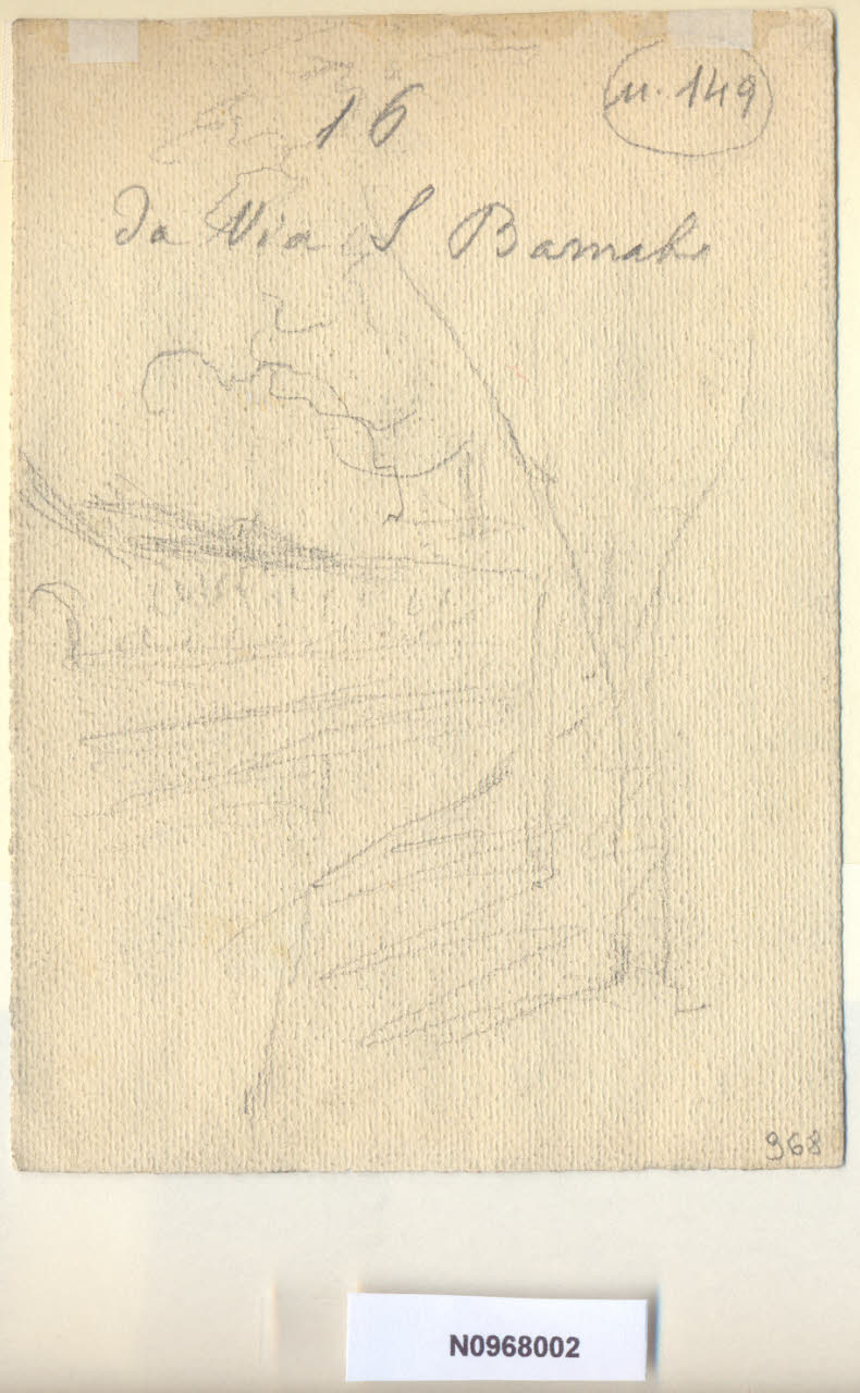 Strada alberata, Strada alberata (schizzo) di Ferrari, Arturo (sec. XX)