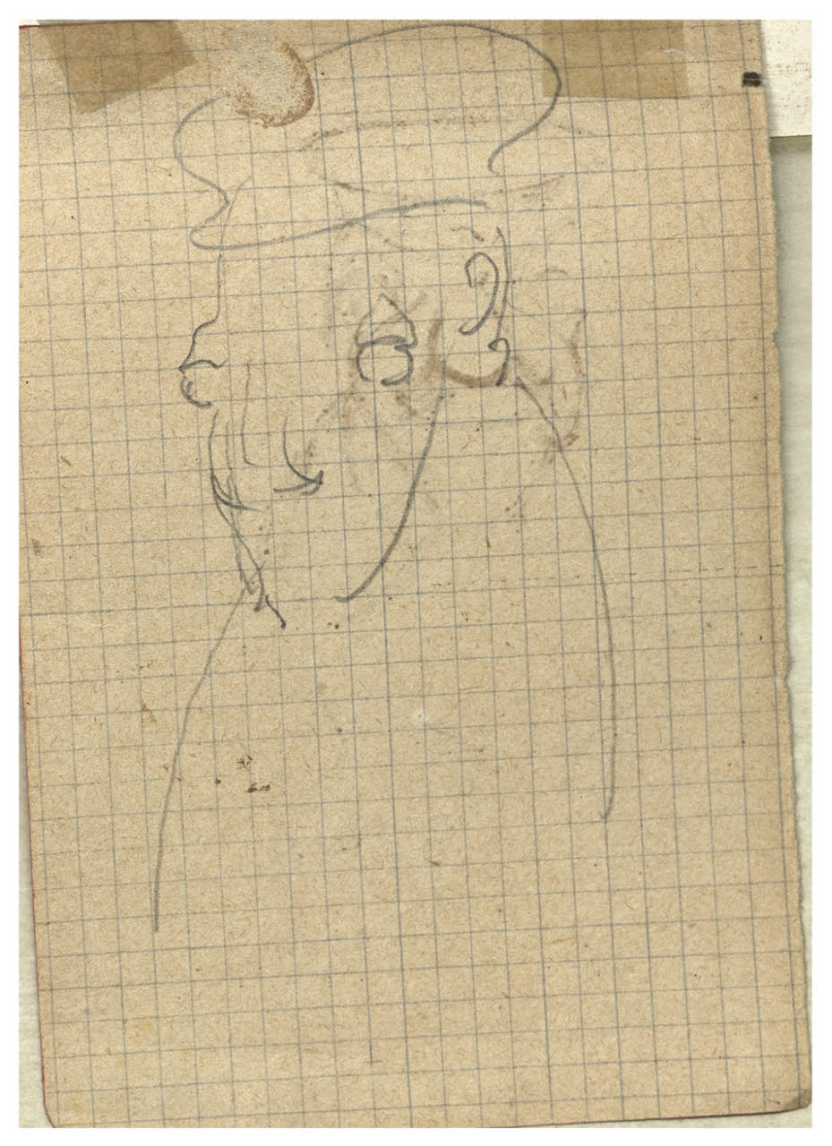 Caricatura maschile, Caricatura maschile (disegno) di Cagnoni, Amero (secc. XIX/ XX)