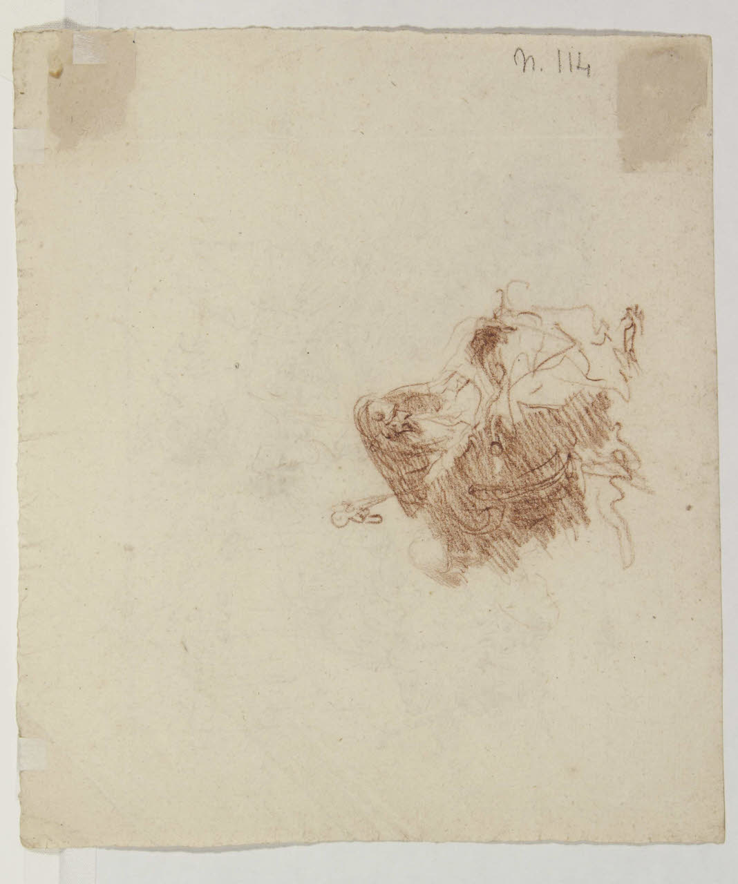 Figura barbuta di eremita, Figura barbuta di eremita (disegno) di Bison, Giuseppe Bernardino (secc. XVIII/ XIX)