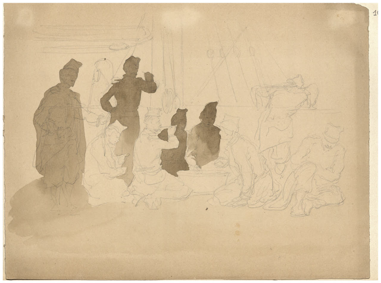 Silhouette raffiguranti soldati (disegno) di Bettinelli, Luigi (seconda metà sec. XIX)