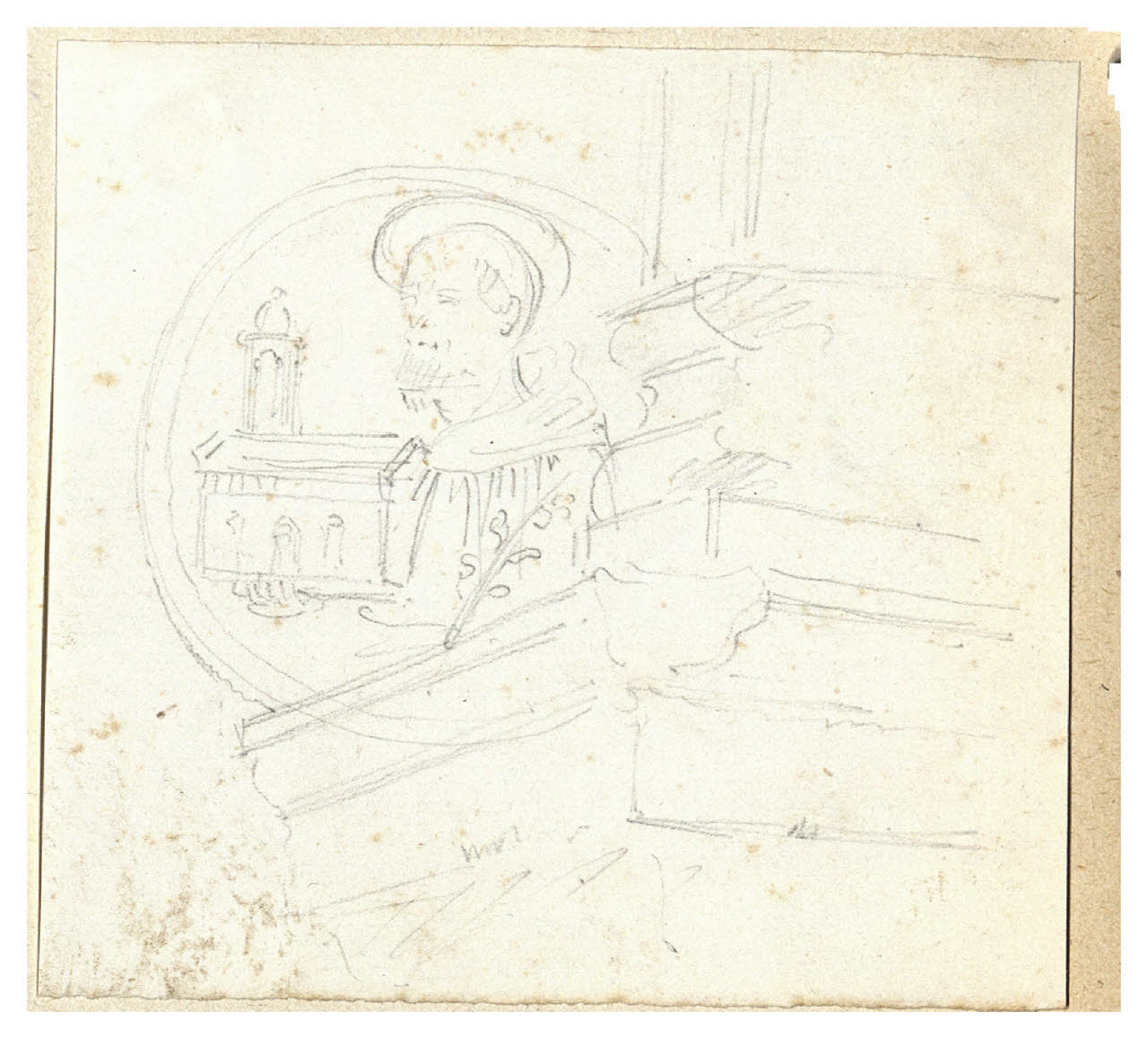Ex-libris (?) (disegno) di Bettinelli, Luigi (seconda metà sec. XIX)
