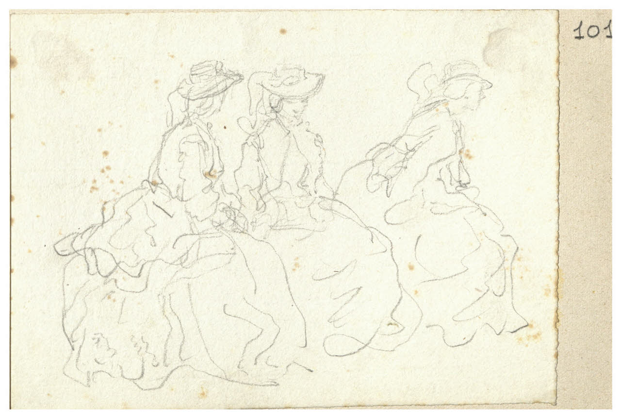 Figure femminili (disegno) di Bettinelli, Luigi (seconda metà sec. XIX)