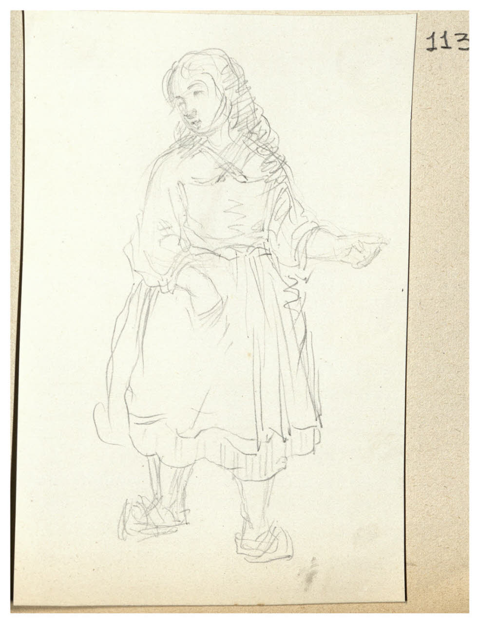 Giovinetta (disegno) di Bettinelli, Luigi (seconda metà sec. XIX)