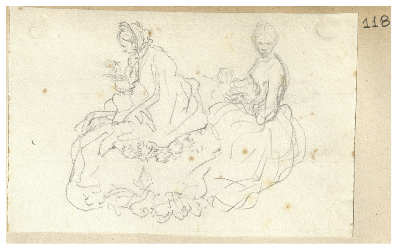 Figure femminili (disegno) di Bettinelli, Luigi (seconda metà sec. XIX)