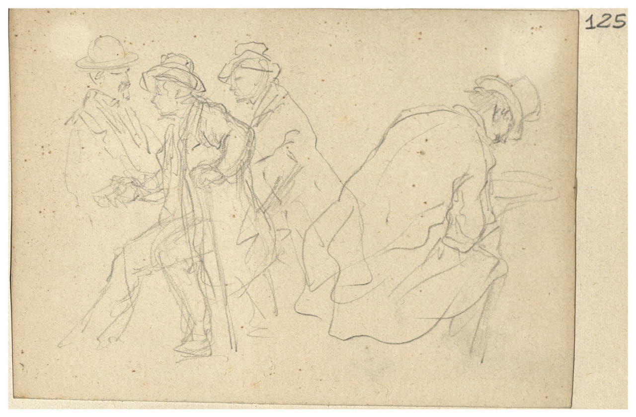 Figure in atteggiamento vario (disegno) di Bettinelli, Luigi (seconda metà sec. XIX)